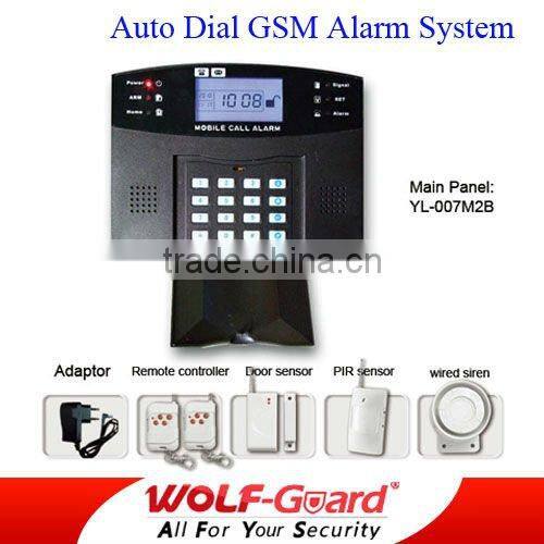 gsm home alarm system with infrared beam detector wireless