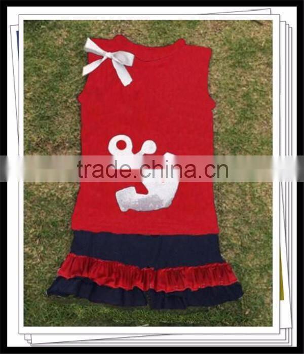 girls boutique summer clothing sets girls July 4th outfits pettiskirt and capris outfits kids clothes