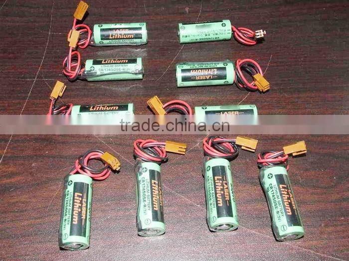 battery CR17450SE-R,3V PLC lithium battery with connector