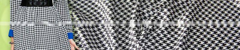 Printed Chiffon Houndstooth Fabric, Check Chiffon for Maxi Dresses