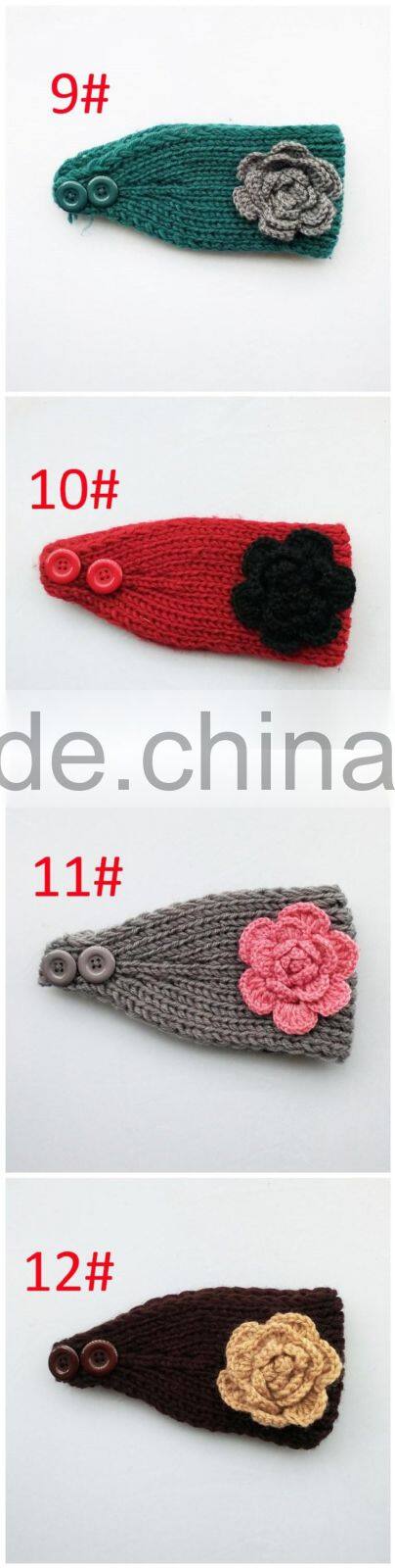 Beautiful Flower Crochet Fashion Lady Knitted Headband Headwear
