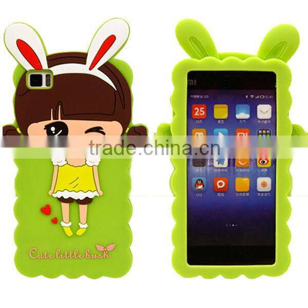 For xiaomi Mi3 mobile phone case Cute girl Cartoon silicon soft case