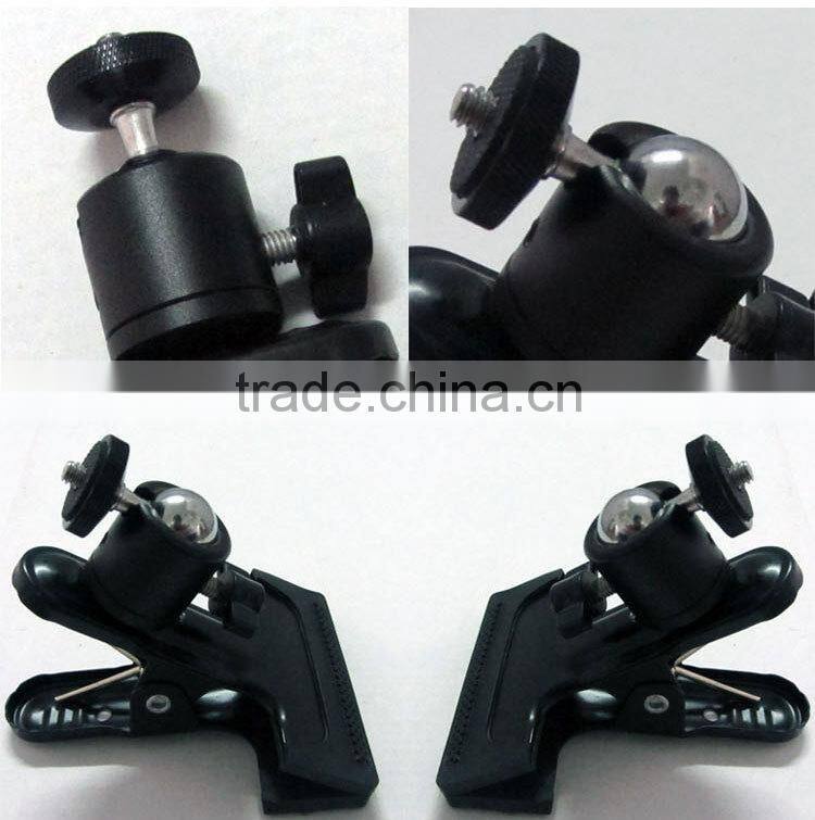 factory selling ,tripod screw for photo studio camera flash holder clamp , metal super strong clamp with ball joint