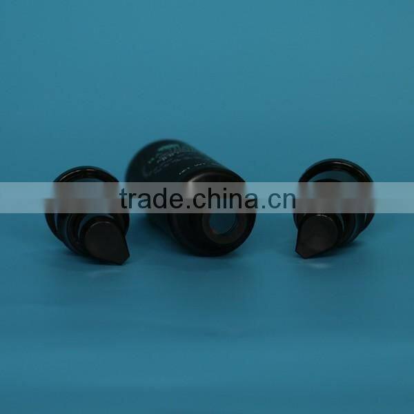 High quality 30mm black PE plastic cosmetic packaging tubes with airless pump