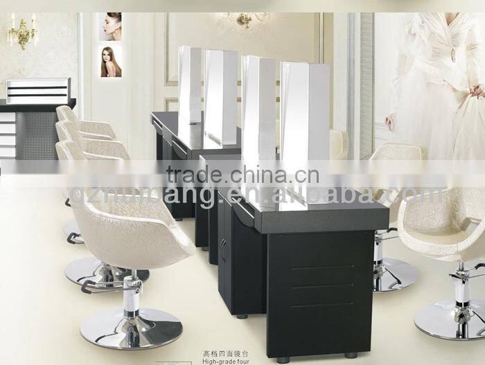 Good technology barber shop modern design decoration makeup mirror hair dressing mirror table salon mirror