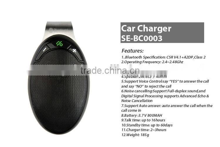Bluetooth Car kit built in Speaker for Cell Phone Handsfree