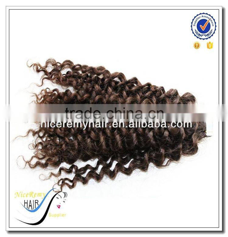 Wholesale tape hair extension 100 human hair brazilian deep wave hair