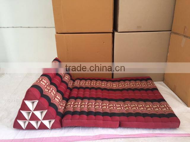 Thai triangle pillow Jumbo size two people size / Mhorn Sarm liam elephants traditional pattern kapok 100%