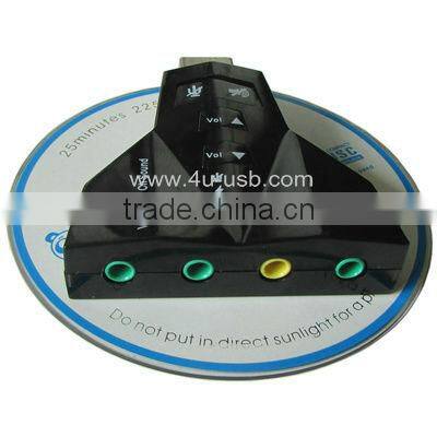4U 2.1 Channel USB Sound Adapter(Double USB Microphone,Double USB Headset)