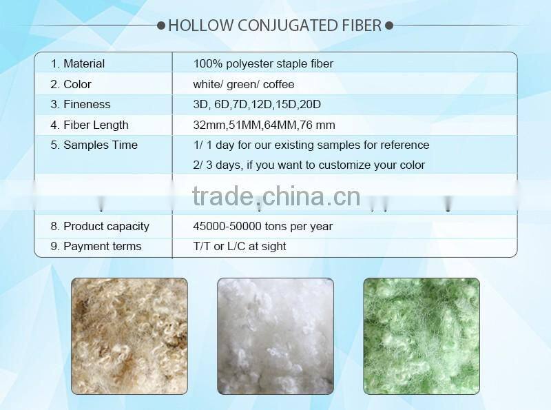 15D*64MM HCS polyester staple fiber manufacturer