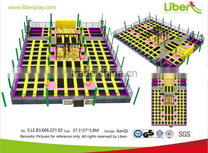Customized design factory price high jump indoor trampoline park and CE approval trampoline park