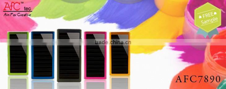 ultra slim colorful promotional gift solar charger power bank 1200mah