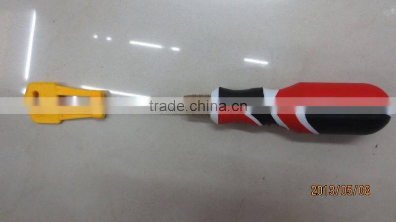 High Quality CRV Screwdriver Plastic handle Screwdriver with slotted,phillips head