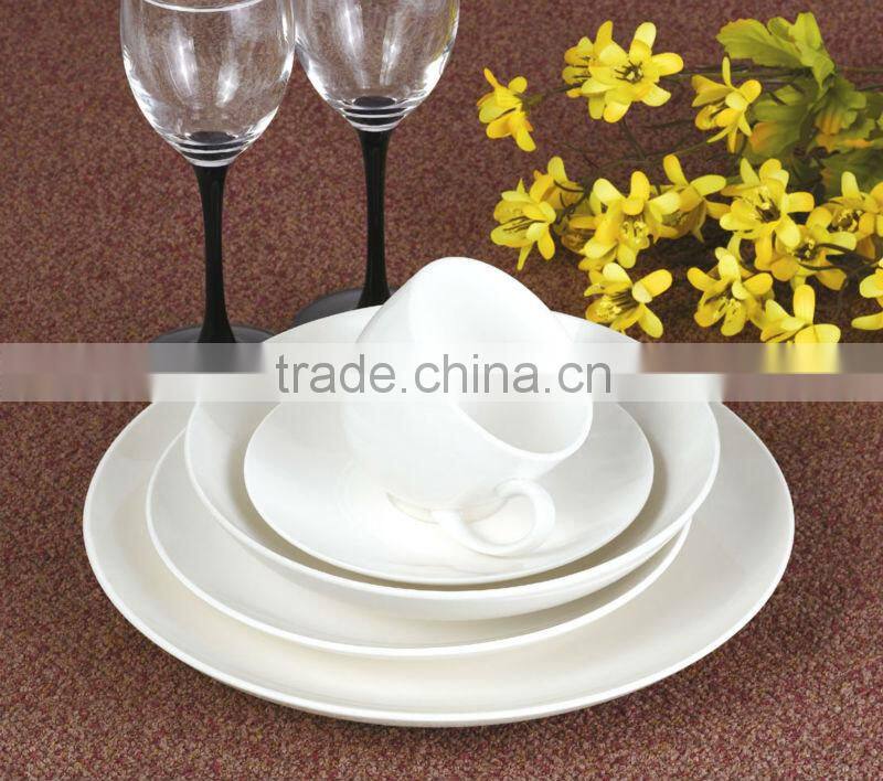 20pcs white body bone china dinner set