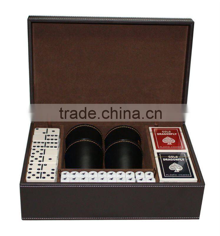 Custom Leather Poker Chip Set for 500 Chips