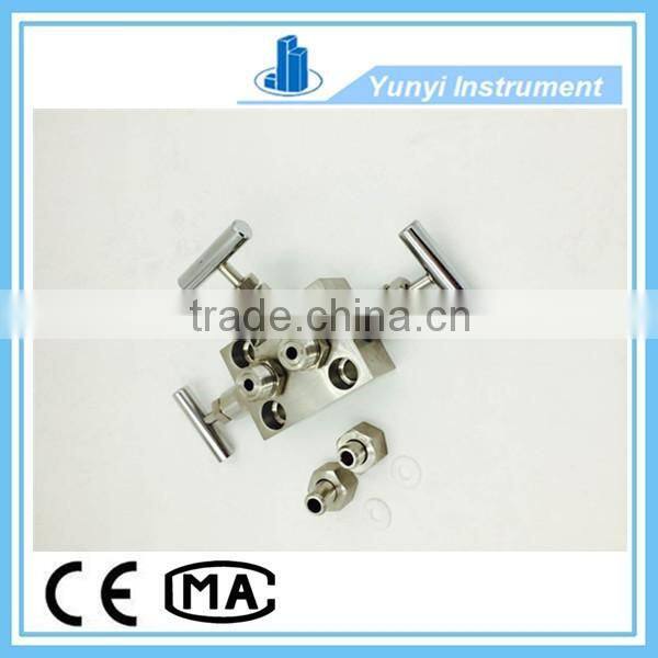 specially stainless steel valve assembly three way manifold