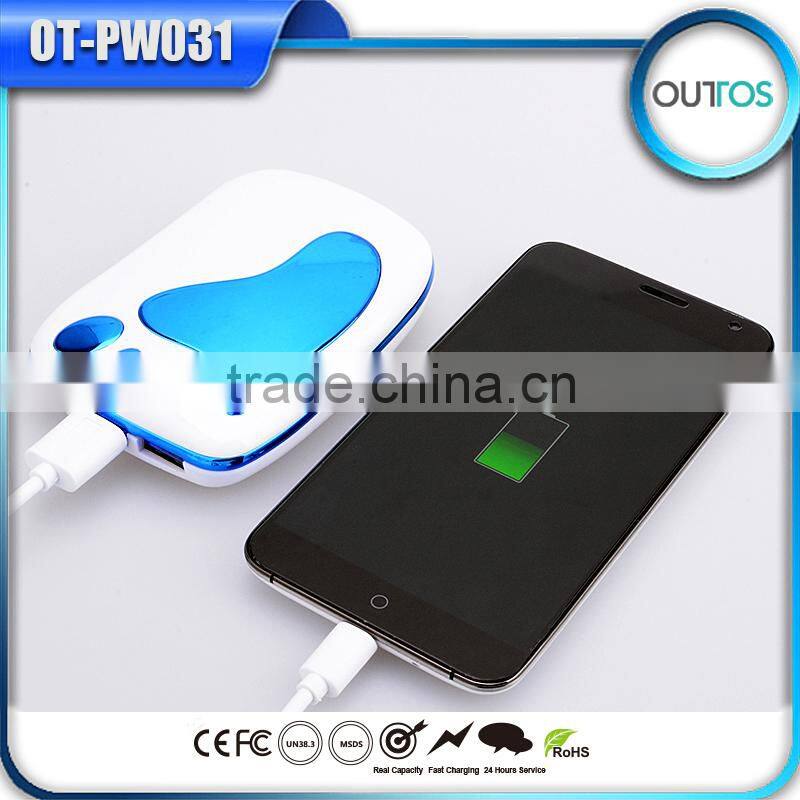 Cartoon power bank 6000mah footprint shape phone charger