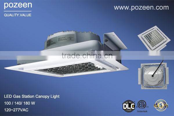 DLC listed 5 years warranty 2015 factory wholesalel high quality LED canopy light 90w