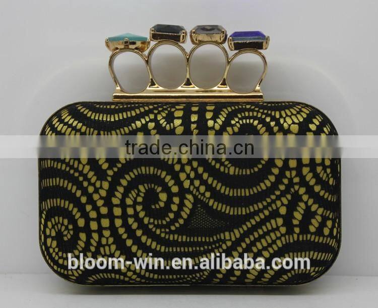 Newest design evening bag Luxury dinner bag elegant style hard case clutch bag