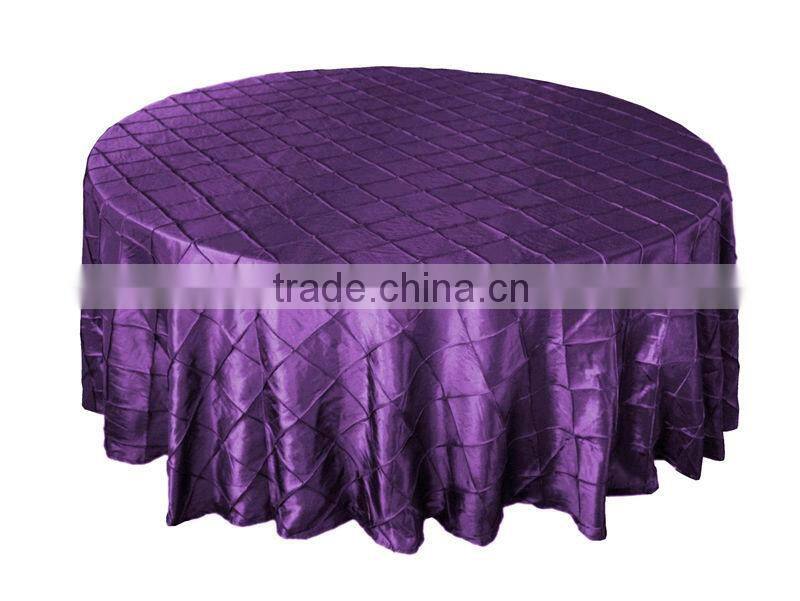 Wedding decoration taffeta pintuck table cloth