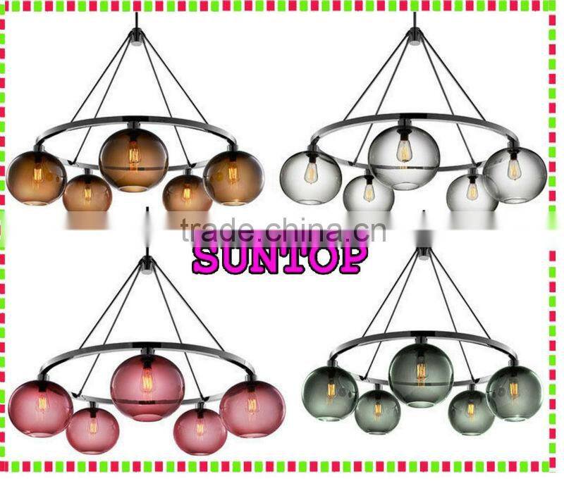 chandelier 5 lights/glass ball chandeliers