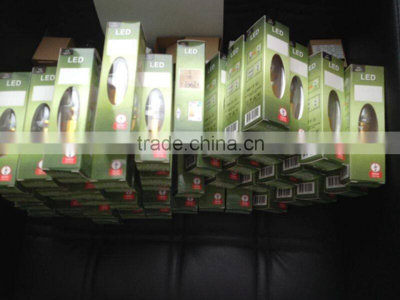 E14 candle led light for crystal lamp golden and silver cover with CE and RoHS