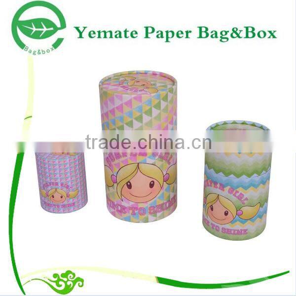 high ending customized cylinder tube derocative gift paper cardboard box color printing for cosmetic nail polish