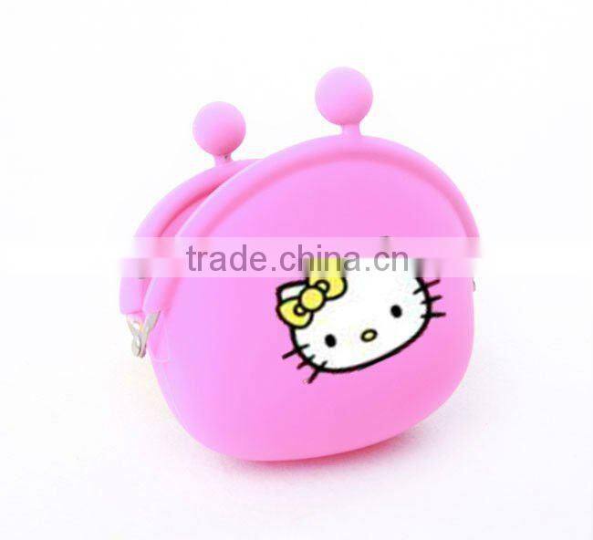 bowknot silicone purse kid purse