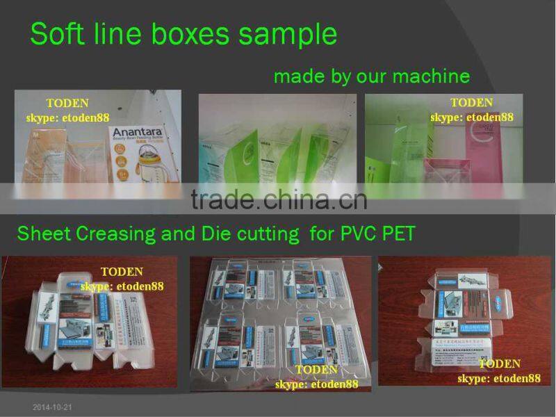 Clear boxes sheet creasing and die cutting machine