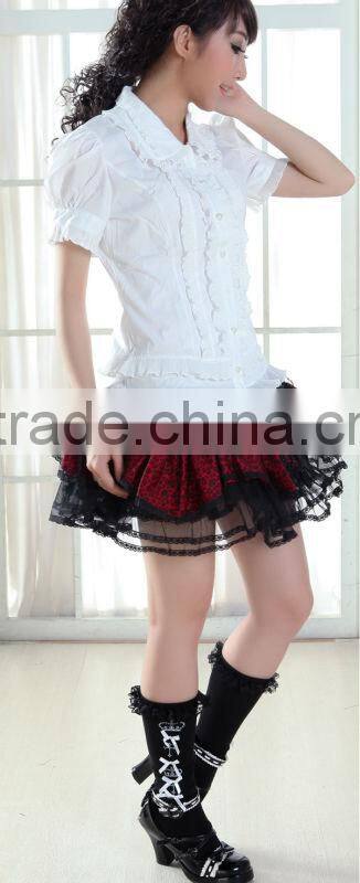 GLP lolita Goethe Medieval Banquet lotus leaf snow aristocracy short-sleeved shirt 81115