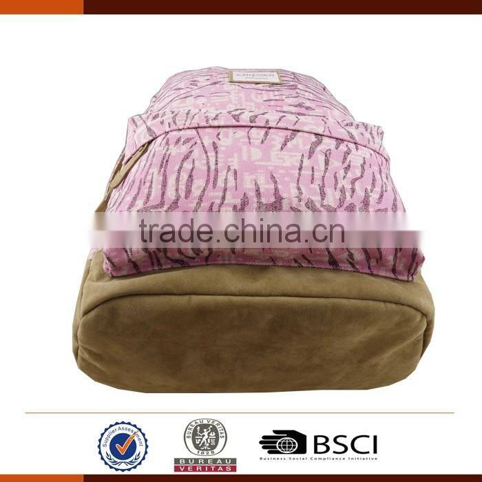 Canvas Quilted Leisure Backpack for College Girls with Laptop Compartment