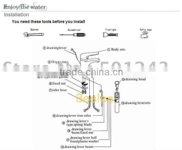 3 Pcs Set Bathtub Golden Faucet Q30113G