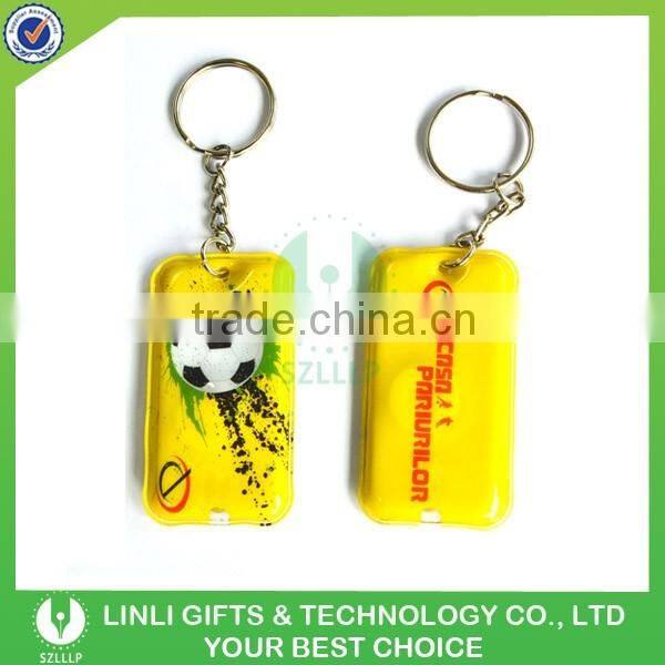 Brand Name Cheap Custom Led PVC Keyring for Football