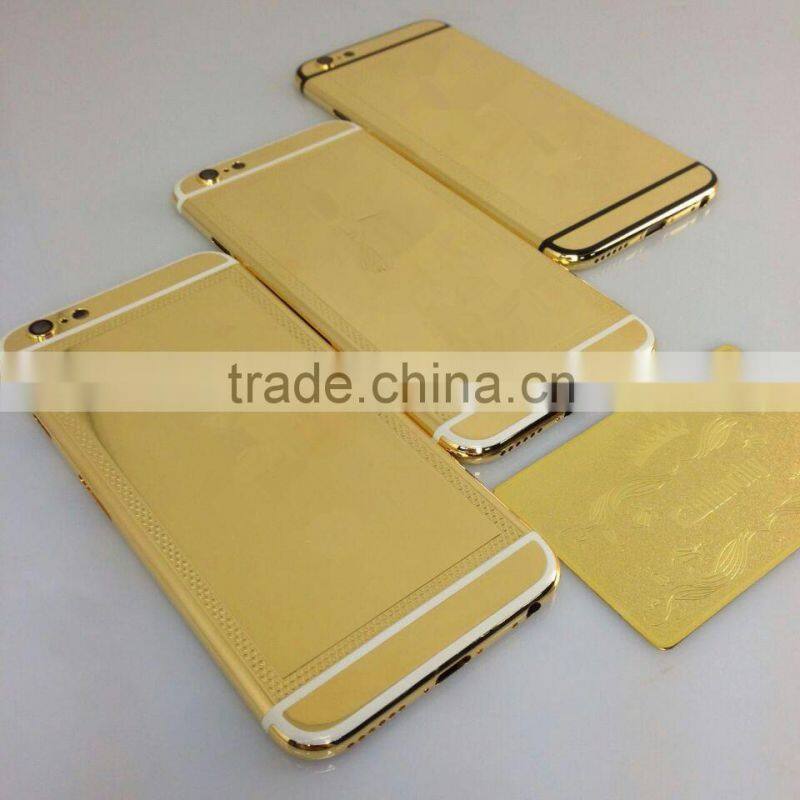 2016 China hotsell product for iphone 6s plus housing rainbow with full crystal for iphone 6s plus 24k gold crystal