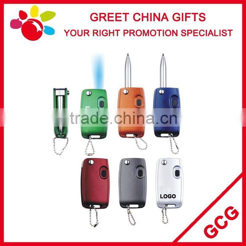 Promotional Table Ball Point Pen with Double Feet Stick on Desk Holder and String for Bank and Office