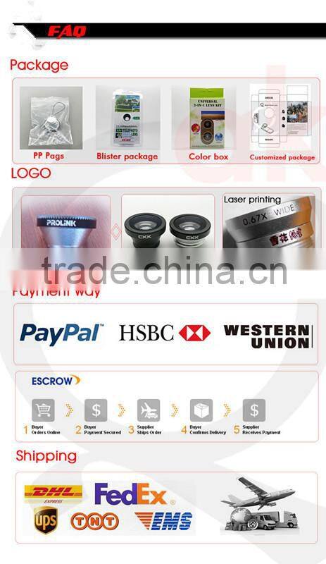 High Quality Fisheye Wide Angle Marco With Universal Clips Back Camera Lens For Samsung Galaxy S2