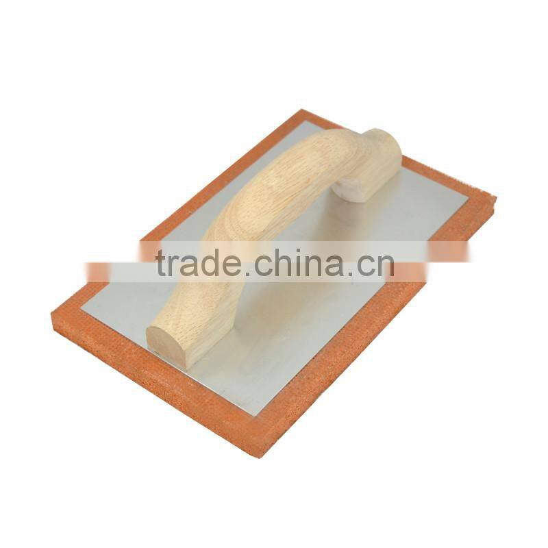 220mm high density masonry float with wooden handle, rubber material