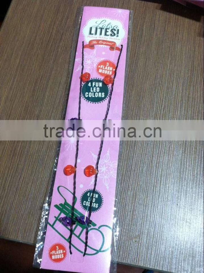 Christmas Bulbs LED Light Up Necklace Holiday Adult Child Costume Accessory