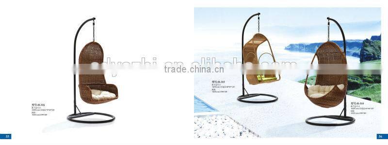 2016 new design PE rattan swing chair