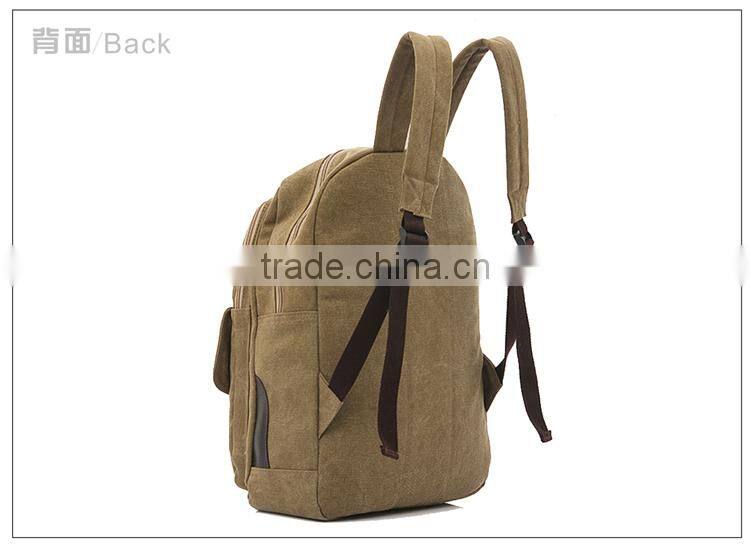 2014 multiple color fashion hiking backpack, cotton canvas backpack for sport in Guangzhou