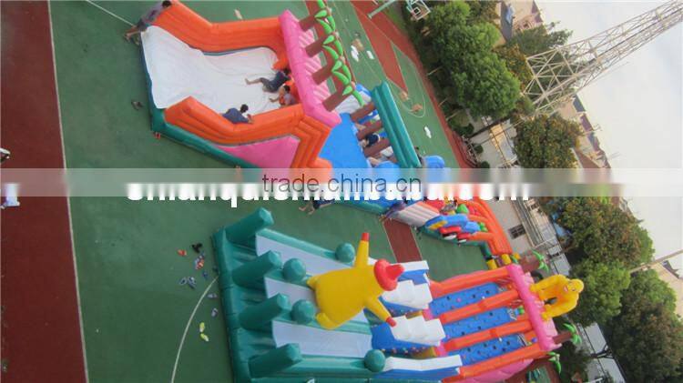 2014 Super Long Outdoor Adult Inflatable Obstacle Course for Sale