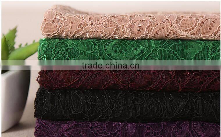 Sale warp knitting reactive dyeing lace fabric