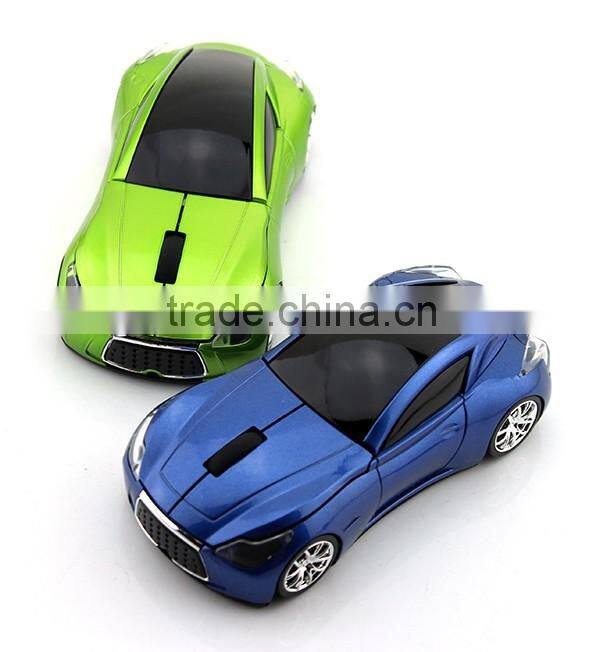 mini wireless car mouse with blue headlight