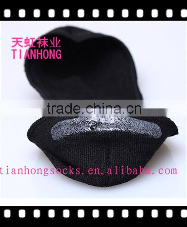 new arrival candy solor boat socks women invisible antislip socks with silicon gel heel