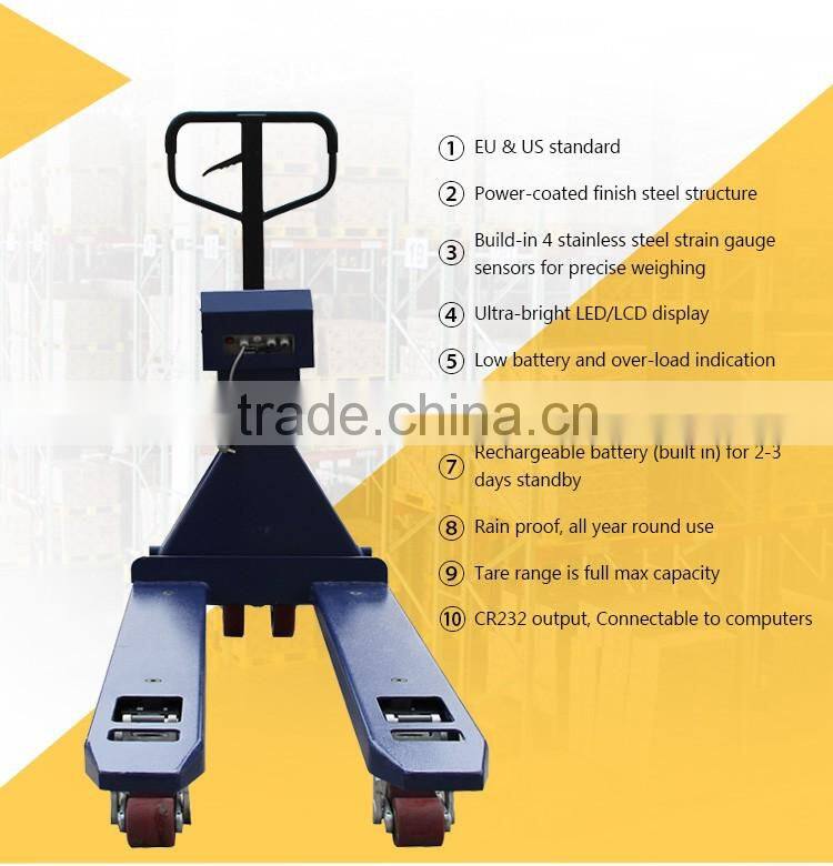 AC DC Power 2Ton Hydraulic Pump Forklift Scale