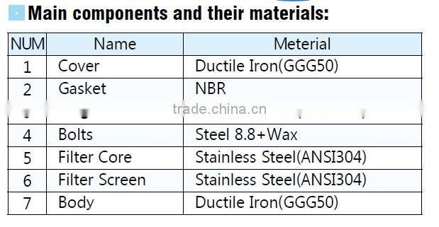 DIN3202 F1 Ductile iron flanged Y type Strainer DN600 PN16