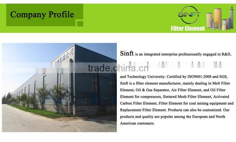 High efficient hepa n15dm002 hydac hydraulic filter element