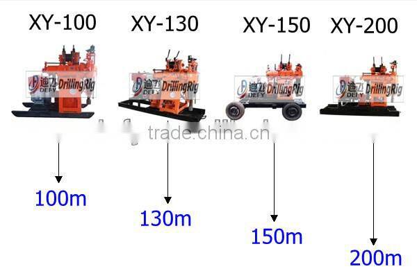 Max depth 600m bore well drilling machine prices, portable water well drilling rigs for sale