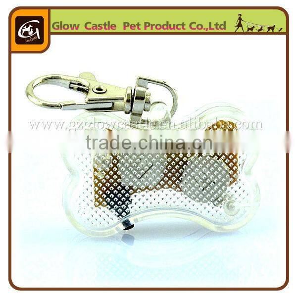 Safty LED Flash Pet Pendant With Note At Back