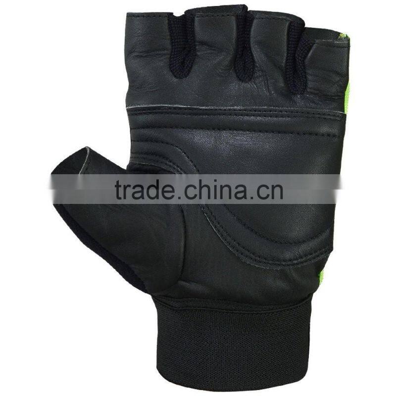 CLE gym bodybuilding gloves in black goat leather